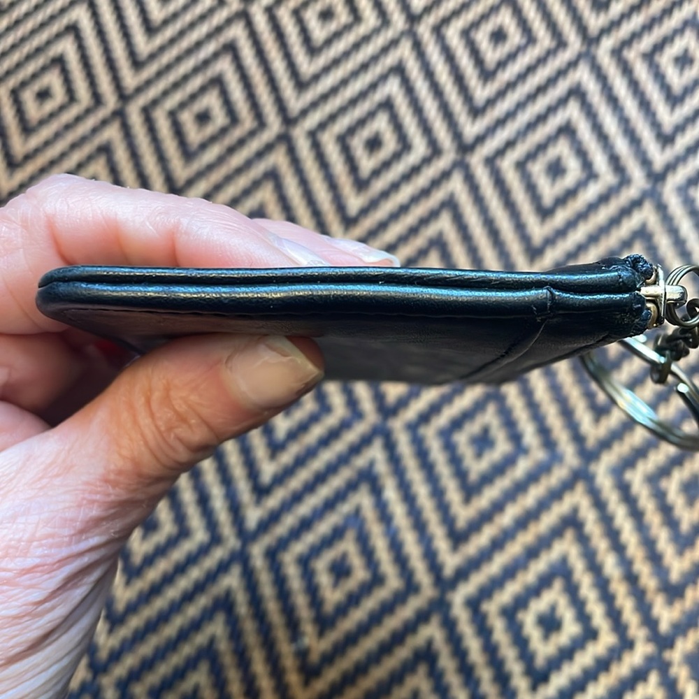Vintage Coach Mini Skinny Case 6902 Black w/brass Keychain Wallet Card Case - Picture 8 of 10